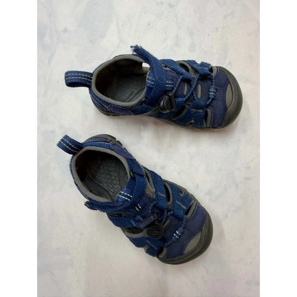 KEEN Toddler 10/11 Blue Gray Adjustable Waterproof Outdoor Hiking Sandals Box8